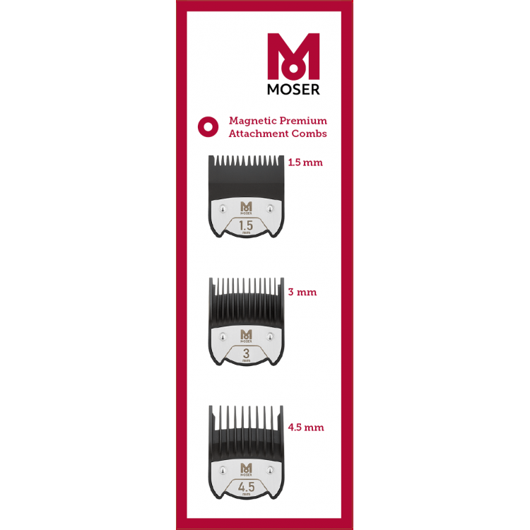 Přídavné magnetické hřebeny MOSER 1801-7010 - Set 3 ks