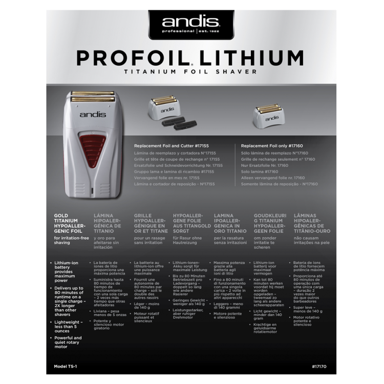 Holicí strojek ANDIS 17170 Pro Foil - TS 1