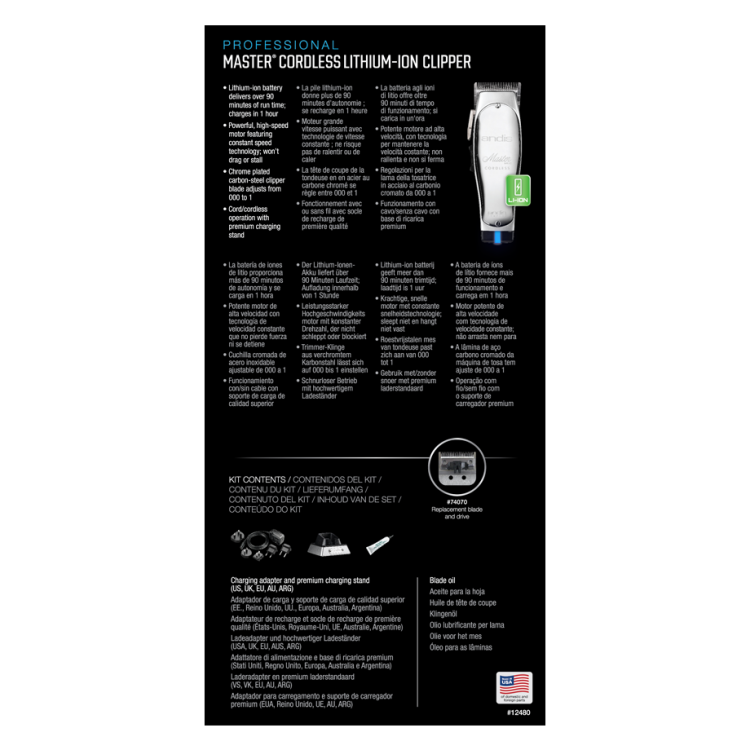 ANDIS 12480 Maste rCordless - MLC