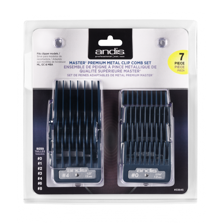 Přídavné hřebeny ANDIS 33645 Premium - Set 7 ks