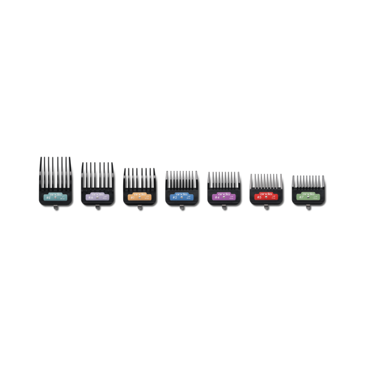 Přídavné hřebeny ANDIS 24625 AG Color - Set 7 ks