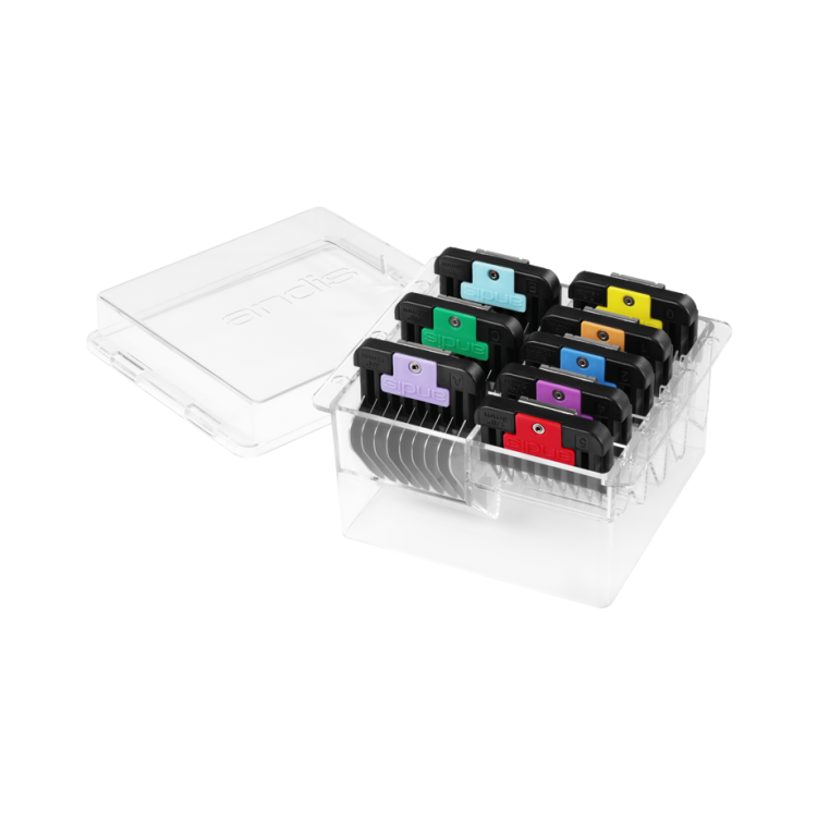 Univerzální přídavné hřebeny ANDIS 24625 AG Color - Set 8 ks
