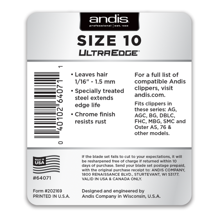 Střihací hlavice ANDIS 64071 Ultra Edge - #10 / 1,5mm