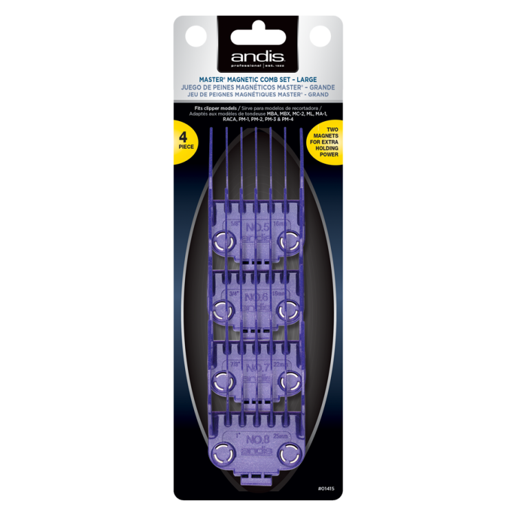 Přídavné hřebeny magnetické ANDIS 01415 Large - Set 4 ks