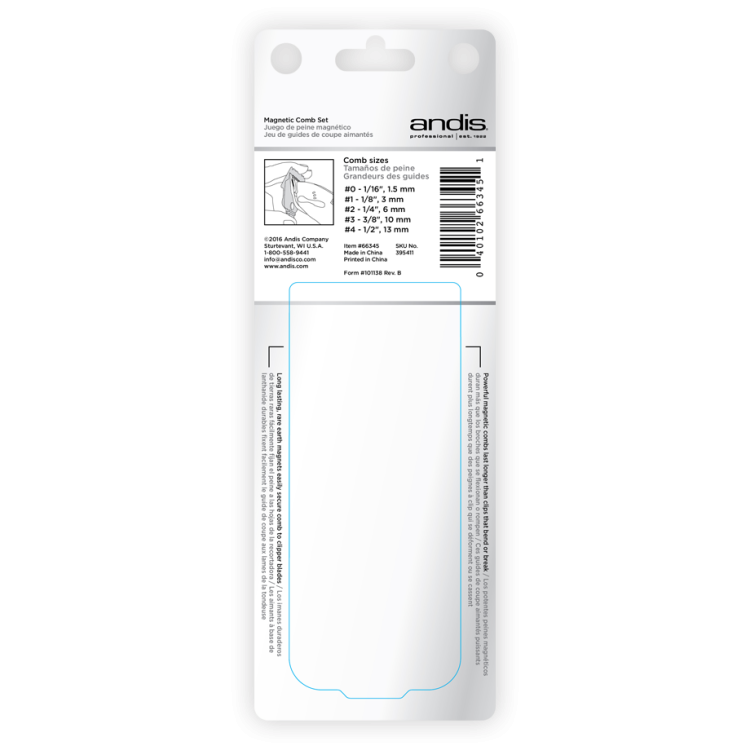 Přídavné hřebeny magnetické ANDIS 66345 Large - Set 5 ks
