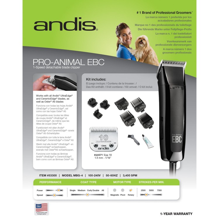ANDIS 53300 Pro-Animal EBC - MBG-4