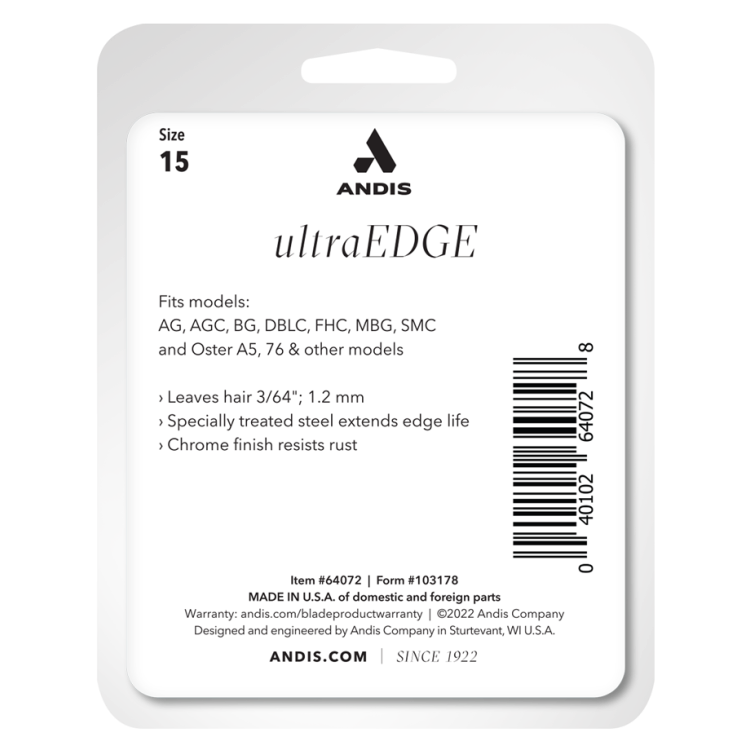Střihací hlavice ANDIS 64072 Ultra Edge - #15 / 1,2 mm