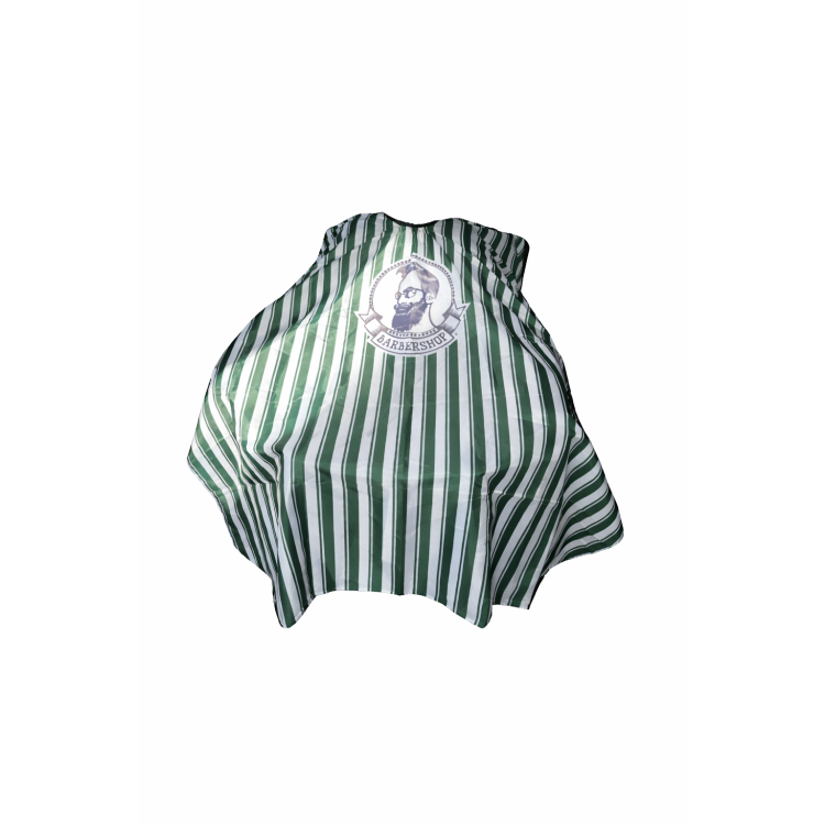 Kadeřnická pláštěnka BARBERSHOP motiv - černá