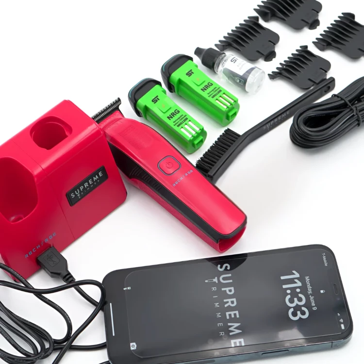 Střihací strojek STpro RECHARGE Trim - red