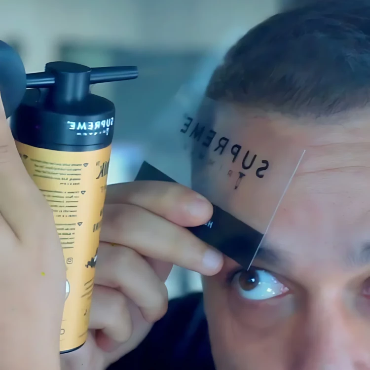 Vlasová vlákna s aplikátorem STpro Hair Think na zahušťování vlasů - černá 25g