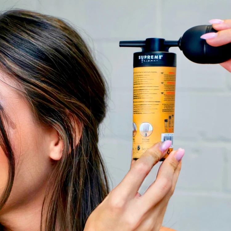 Vlasová vlákna s aplikátorem STpro Hair Think na zahušťování vlasů - černá 25g