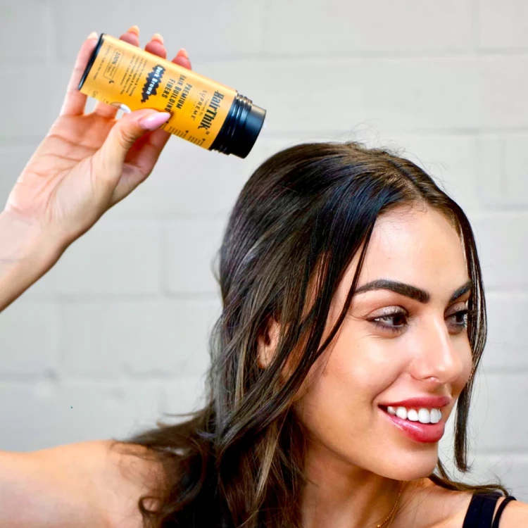 Vlasová vlákna s aplikátorem STpro Hair Think na zahušťování vlasů - černá 25g