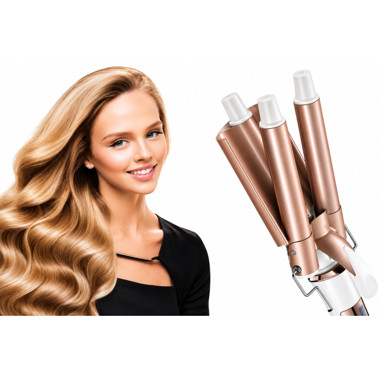 Krepovací kleště VGR V-599 - Professional 3 Barrel Curling Iron