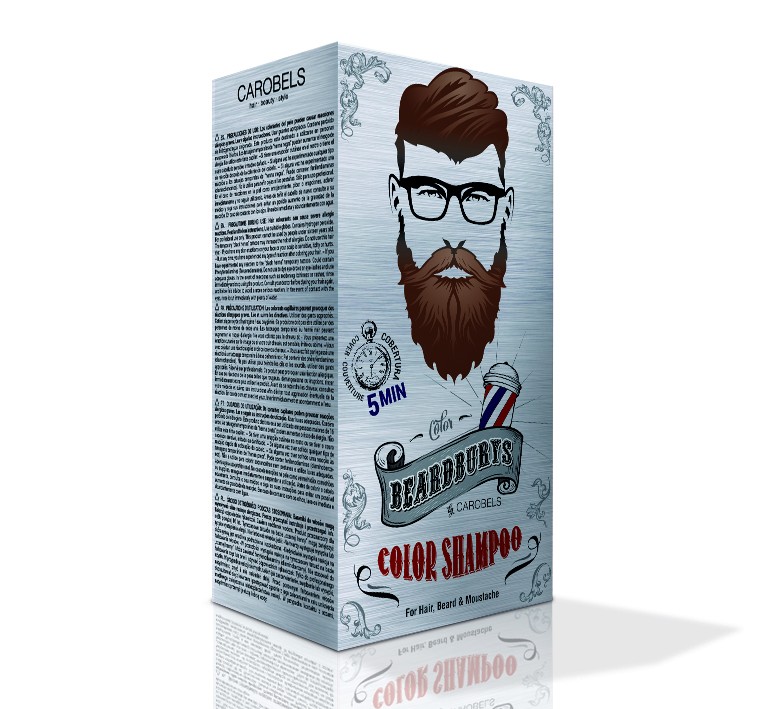 CAROBELS Cosmetics / BEARDBURYS Barvící šampon BEARDBURYS Color Shampoo 3N - na vlasy a vousy - tmavě hnědý