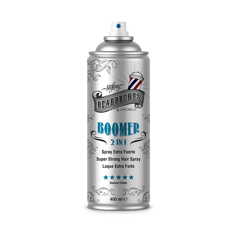 CAROBELS Cosmetics / BEARDBURYS Fixační sprej na vlasy BEARDBURYS Boomer 2v1 - 400 ml.